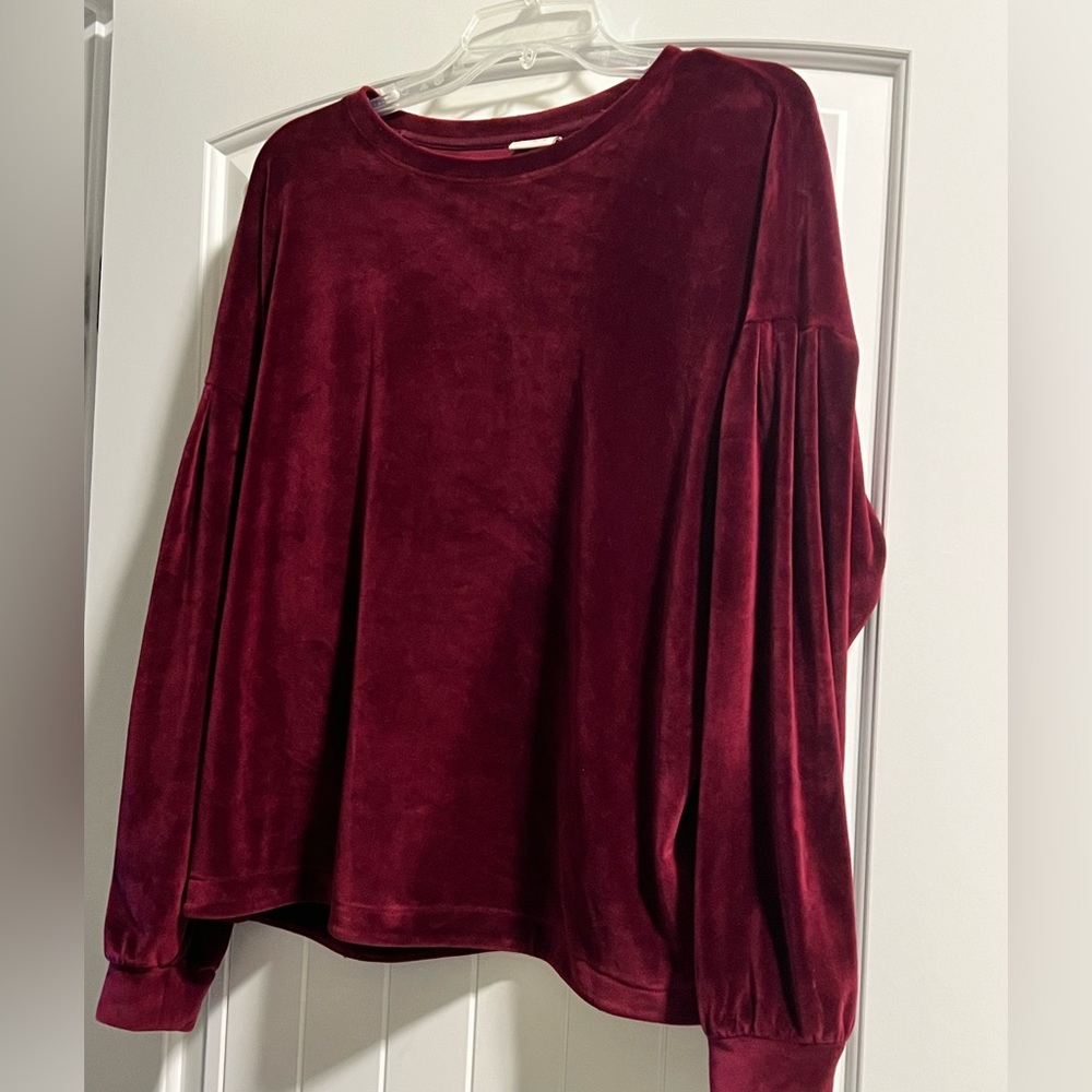 A New Day XL Top Velvet Feel Sweatshirt Relaxed Style Soft!